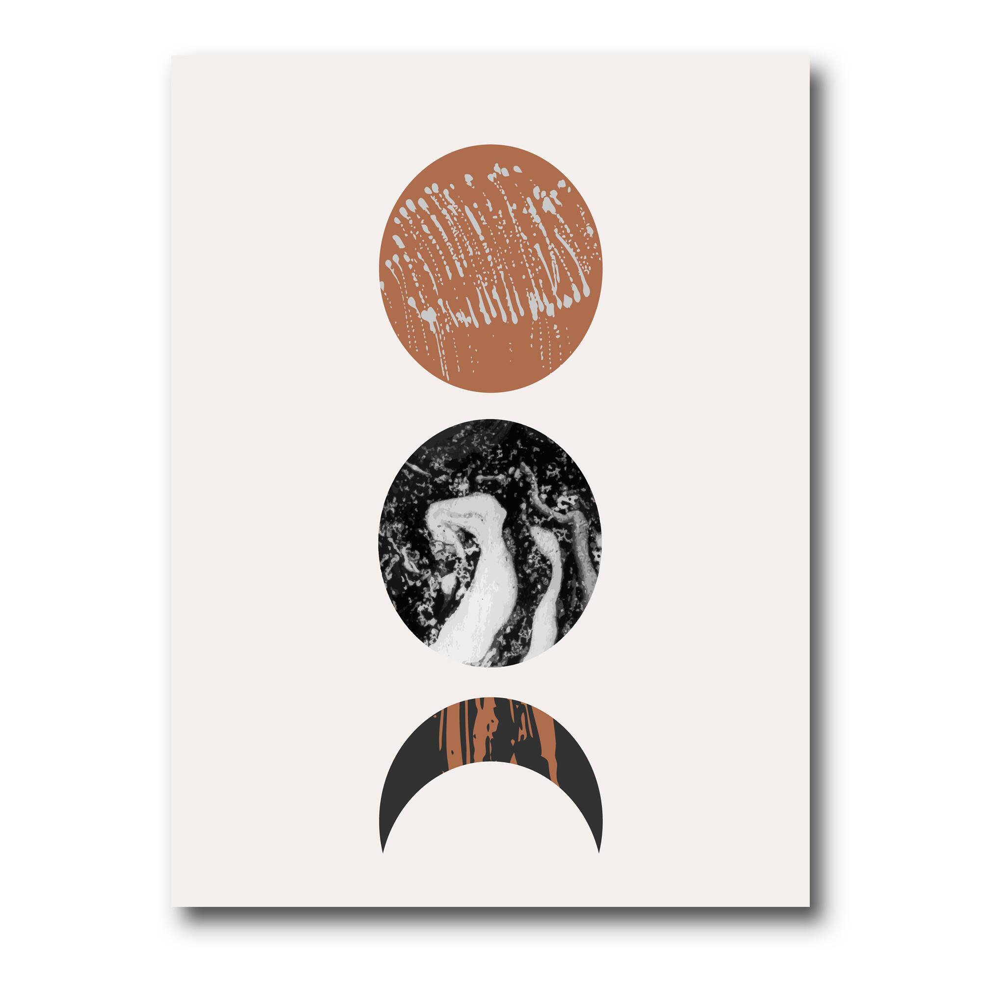 Designart - Retro Shapes Abstract Suns and Moons